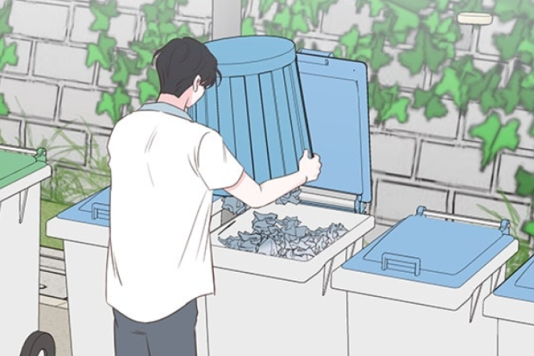 RAW Webtoon Mi crush falso (My Fake Love) Capítulo 8 en español, Esta sensación de tirar la basura es como tirar recuerdos